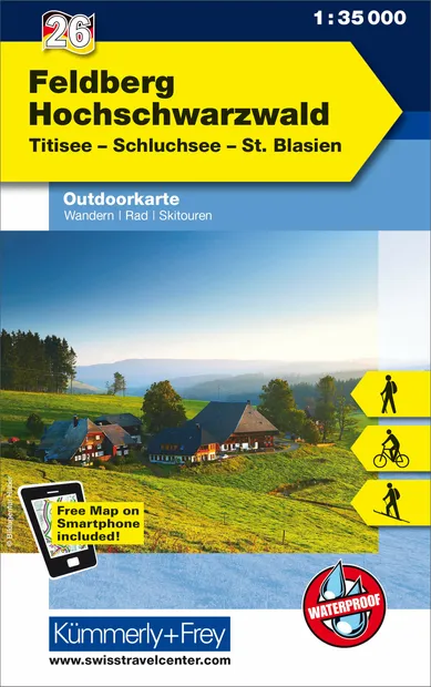 Wandelkaart 26 Outdoorkarte Feldberg - Hochschwarzwald | Kümmerly & Fr