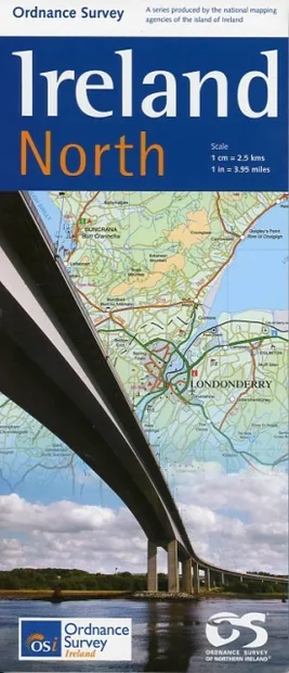 Wegenkaart - landkaart Ireland North ( Ierland ) | Ordnance Survey Ire