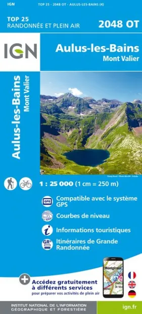Wandelkaart - Topografische kaart 2048OT Aulus-les-Bains, Mont Valier