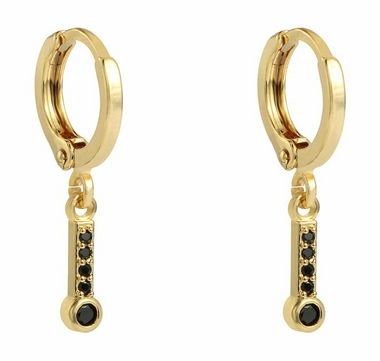Earrings spark bar gold/black