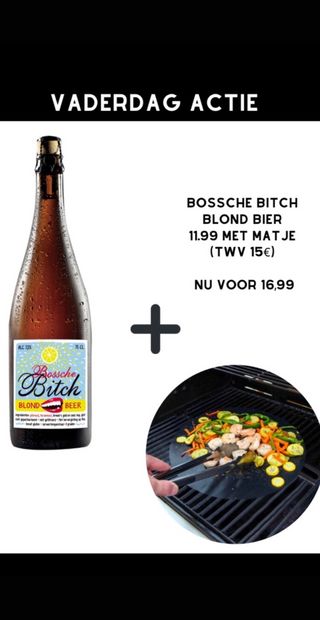 Bossche Bitch blond bier 0,75 liter met BBQ-matje
