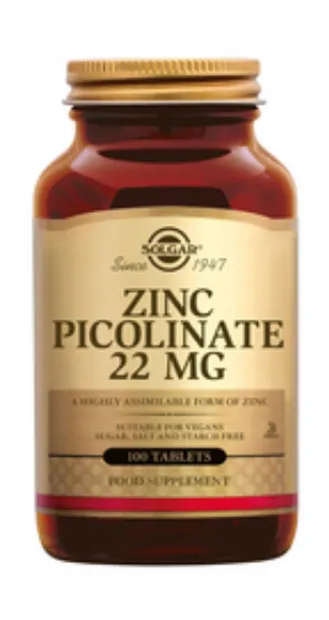 Zinc picolinate 22mg 100 tabletten