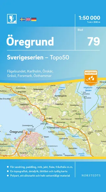 Wandelkaart - Topografische kaart 79 Sverigeserien Öregrund | Norstedt