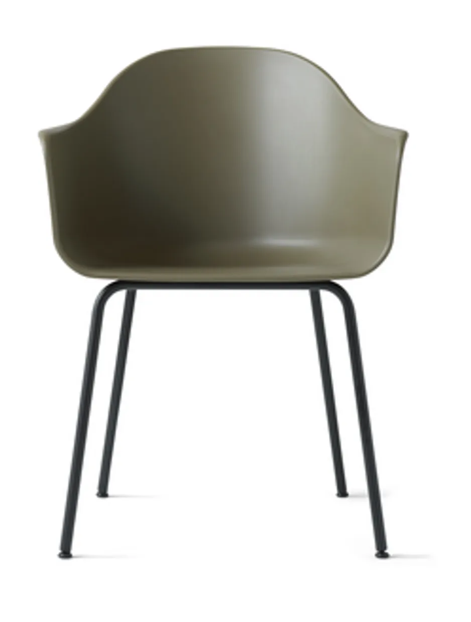 Harbour Chair - Black Steel base - Olive