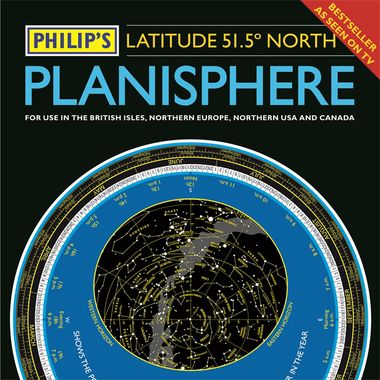 Sterrenkaart - Planisfeer Planisphere (Latitude 51. 5 North)  | Philip