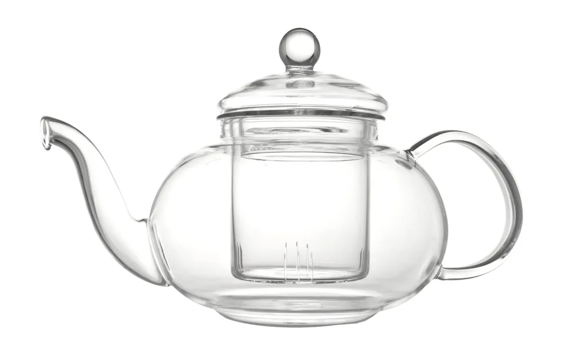 Glazen theepot met roestvrijstalen theefilter 730 ml