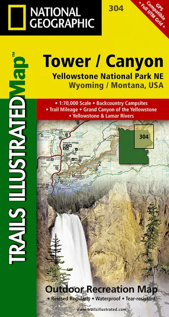 Wandelkaart - Topografische kaart 304 Tower - Canyon - Yellowstone Nat