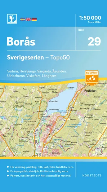 Wandelkaart - Topografische kaart 29 Sverigeserien Borås - Boras | Nor