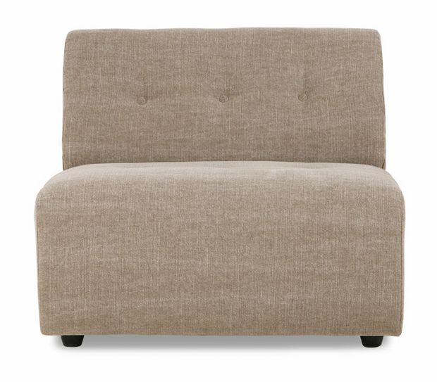 Vint couch: element middle, linen blend, taupe