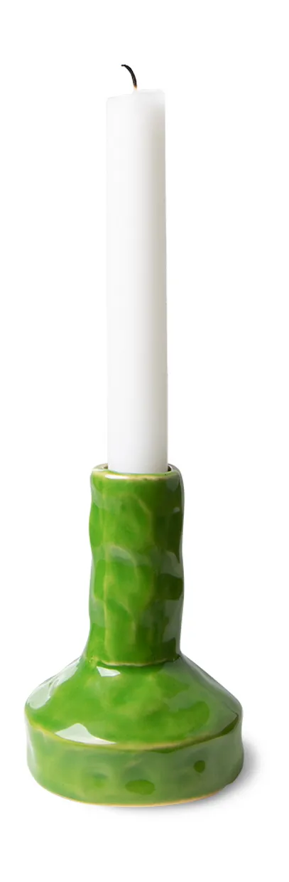 The emeralds: ceramic candle holder S, lime green