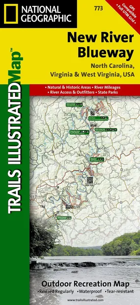 Wandelkaart - Topografische kaart 773 New River Blueway | National Geo