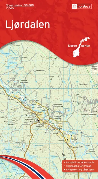 Wandelkaart - Topografische kaart 10060 Norge Serien Ljørdalen | Norde