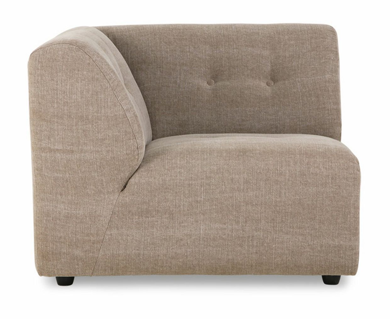 Vint couch: element left, linen blend, taupe