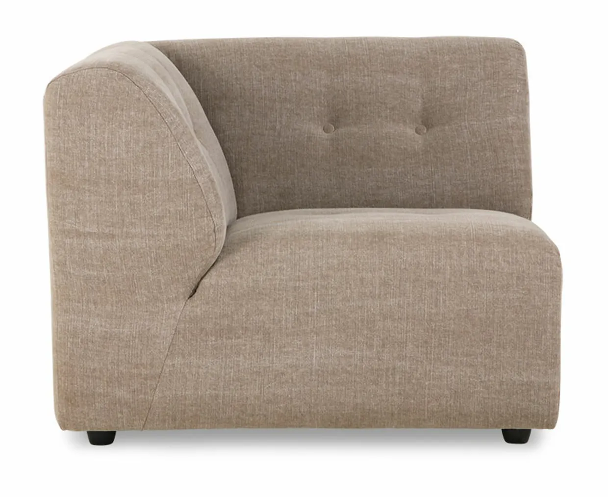 Vint couch: element left, linen blend, taupe