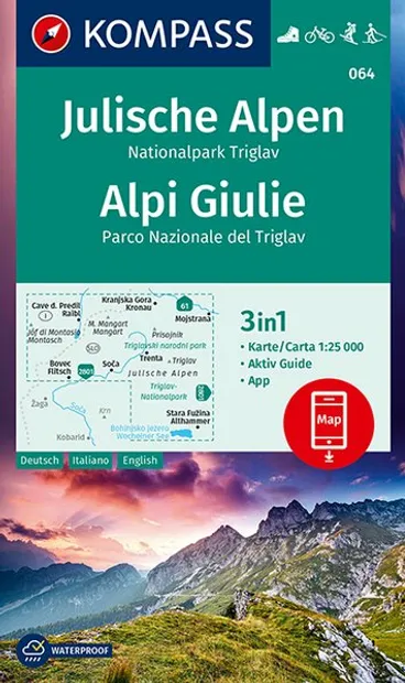 Wandelkaart 064 Julische Alpen - Alpi Giulie | Kompass