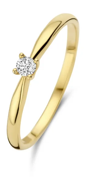 De la Paix Celesse 14 karaat gouden ring | diamant 0.07 ct | IBD330002-56