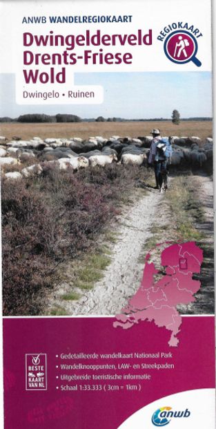 ANWB Wandelregiokaart Dwingelderveld Drents-Friese Wold