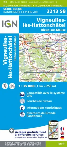 Wandelkaart - Topografische kaart 3213SB Vigneulles-lès-Hattonchâtel |
