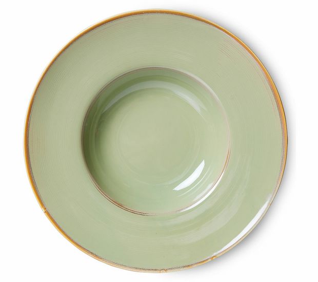 Chef ceramics: pasta plate, moss green