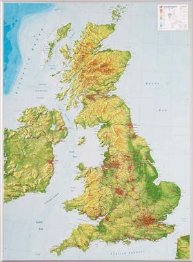 Reliëfkaart Great Britain & Ireland - Groot Brittannië & Ierland | Geo