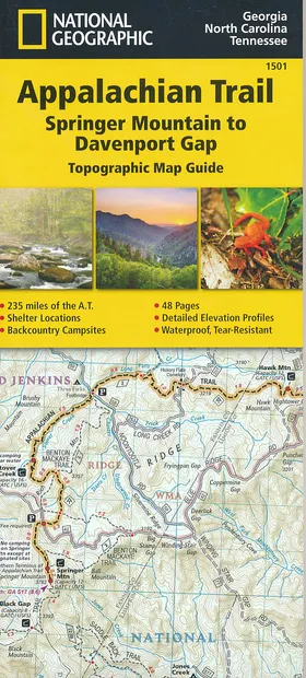 Wandelgids 1501 Topographic Map Guide Appalachian Trail - Springer Mou