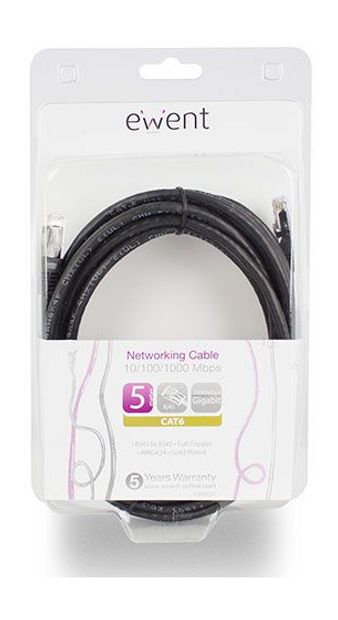 Ethernet netwerkkabel Zwart 5 m Cat6 U/UTP (UTP)