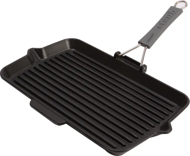 Rechthoekige grill 34 x 21 cm - zwart