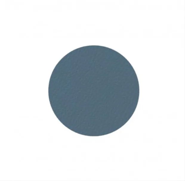 Onderzetters lederlook - blauw - set van 4