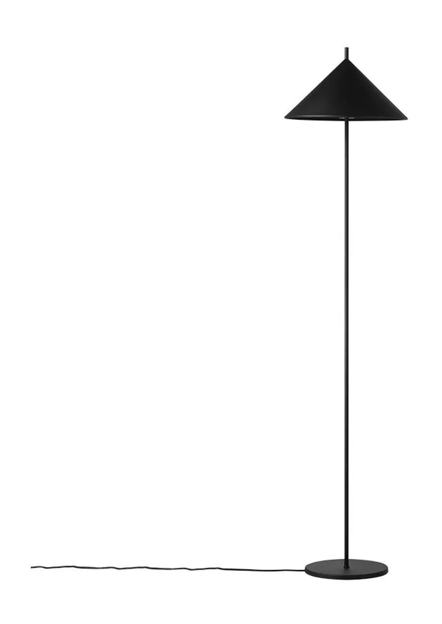 Metal triangle floor lamp matt black