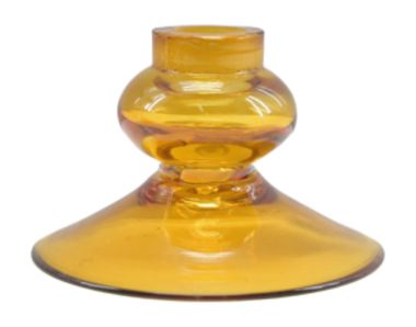 Candle holder small mustard Geel