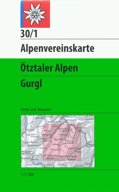 Wandelkaart 30/1 Alpenvereinskarte Ötztaler Alpen - Gurgl | Alpenverei