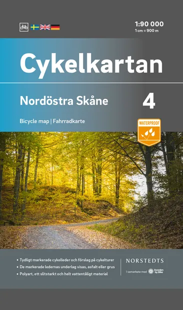 Fietskaart 04 Cykelkartan Nordöstra Skåne - noordoost Skane | Norstedt