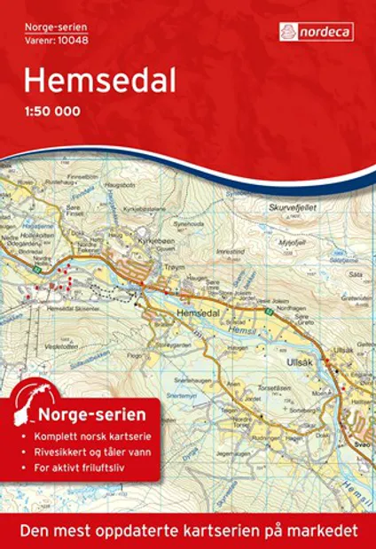 Wandelkaart - Topografische kaart 10048 Norge Serien Hemsedal | Nordec