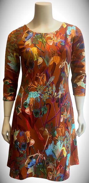 A-lijn jurk tropische print