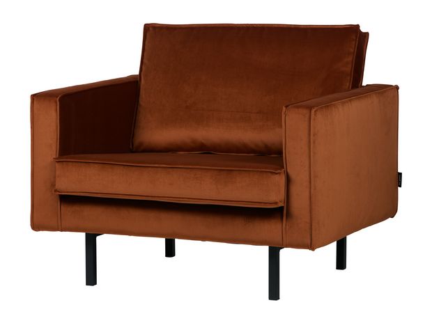Rodeo fauteuil velvet roest