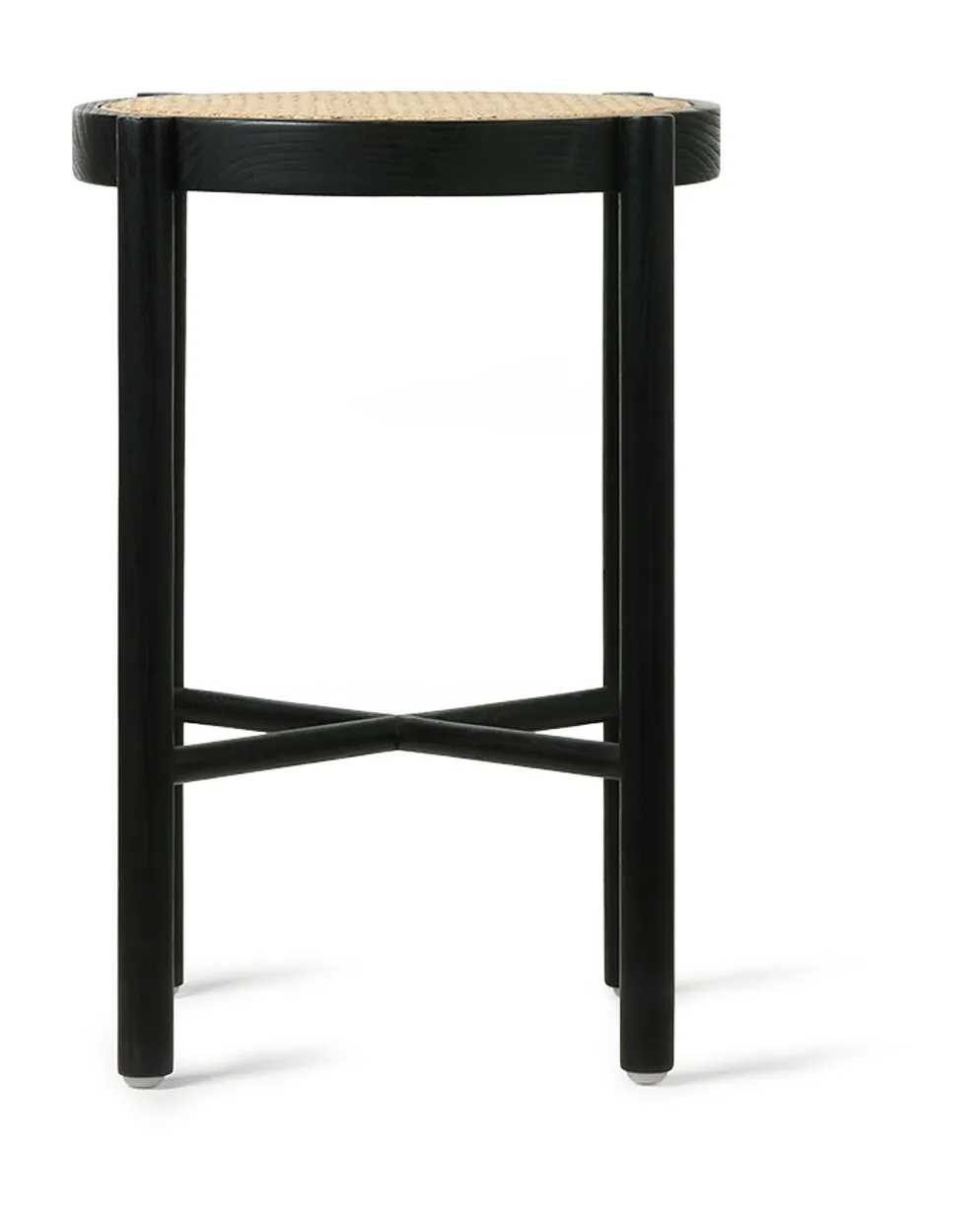 Retro webbing stool black