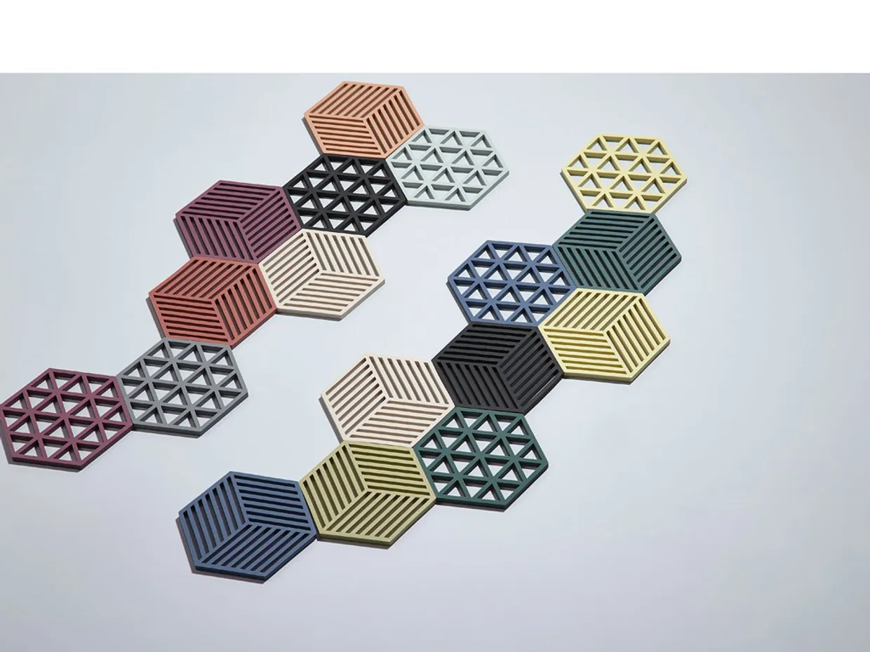 Panonderzetter Hexagon 16 cm Denim