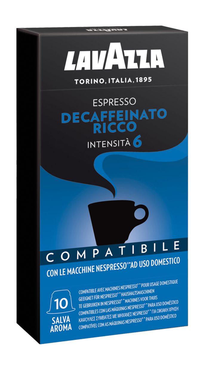Nespresso Cups Espresso Decaffeinato Ricco (intensa 6) - Lavazza - | Warenhuis Groningen