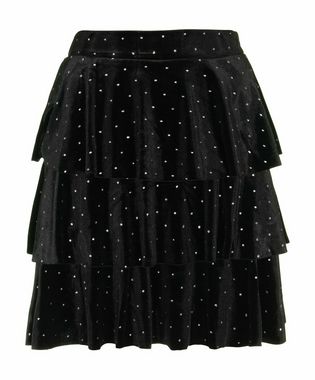 Velvet glitter skirt black