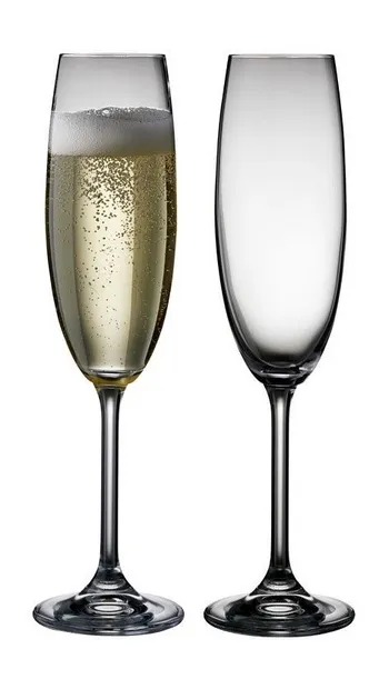 Set van 2 champagneglazen