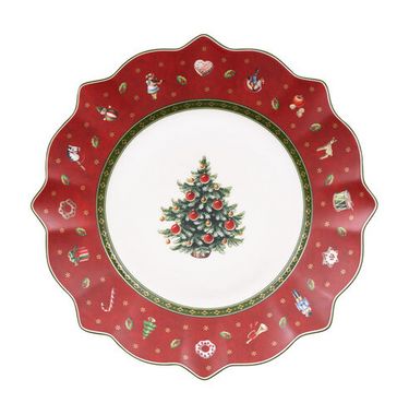 Toy's Delight - Ontbijtbord rood - Kerst