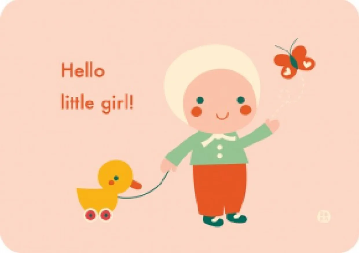 Kaart Hello little girl