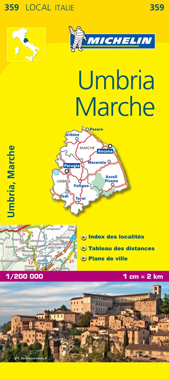Wegenkaart - landkaart 359 Umbrië - Umbria - Marken - Marche | Micheli