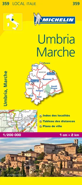 Wegenkaart - landkaart 359 Umbrië - Umbria - Marken - Marche | Micheli
