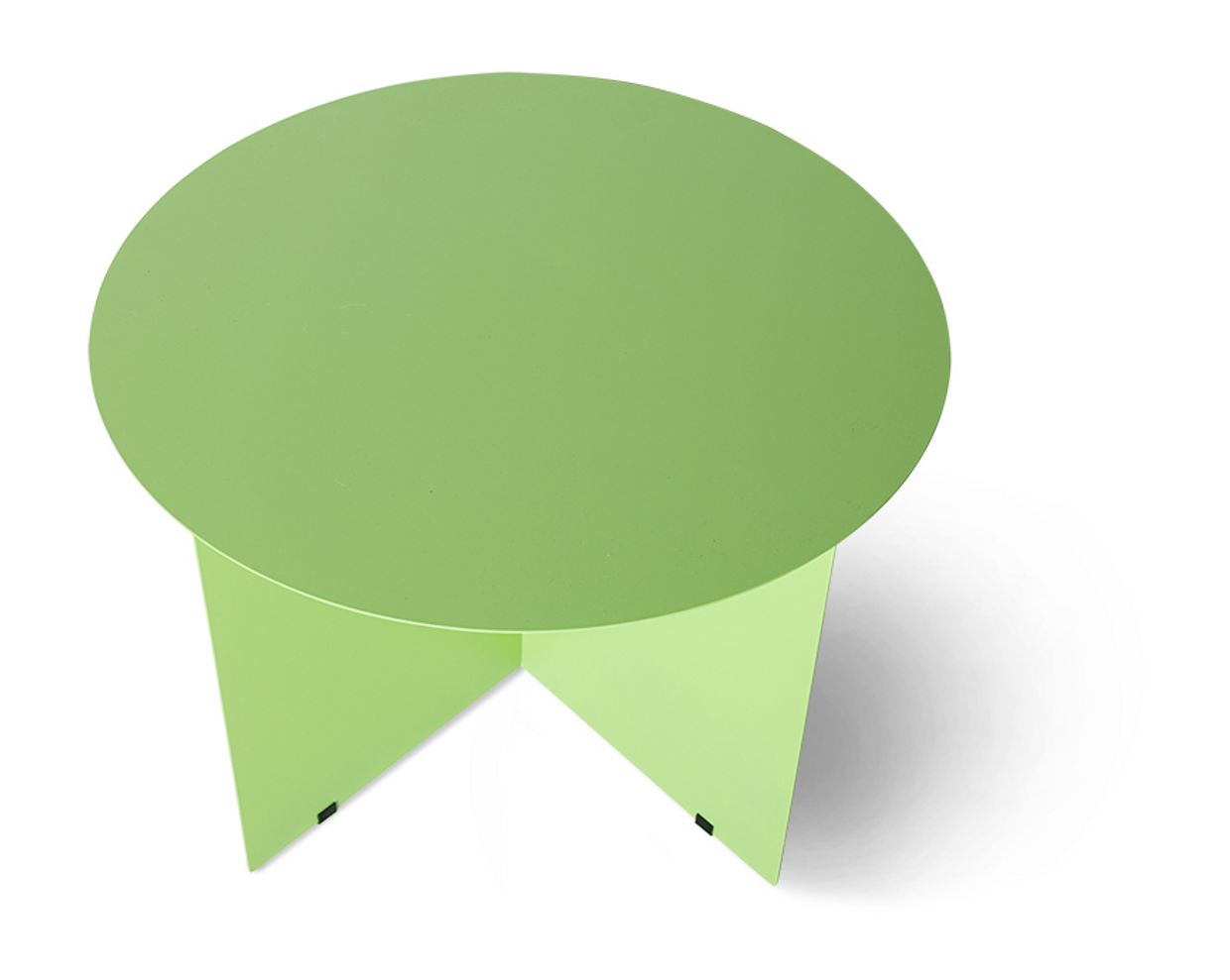 Metal side table round, fern green