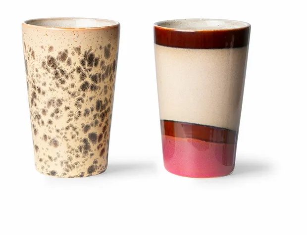 70s ceramics: tea mugs, nova (set of 2)