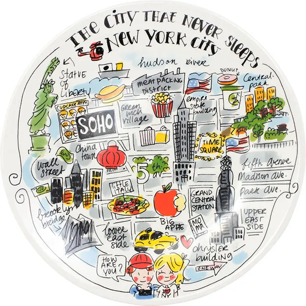 Ontbijtbord 22 cm City: New York