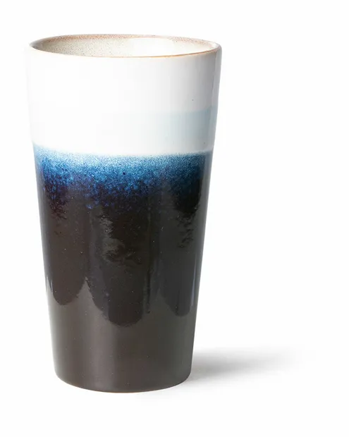 70s ceramics: latte mug, arctic