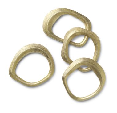 Flow Napkin Rings - Brass
