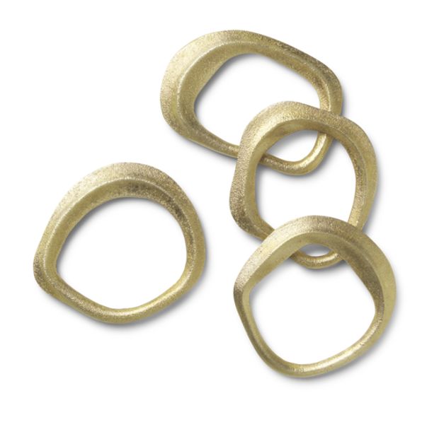 Flow Napkin Rings - Brass